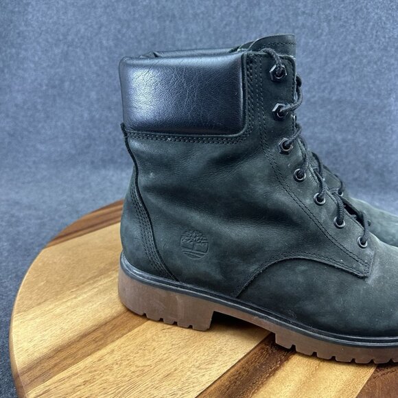 Timberland Jayne 6” Waterproof Boots Women’s Size 8.5 Green Nubuck Leather A1TH8 - Picture 3 of 11